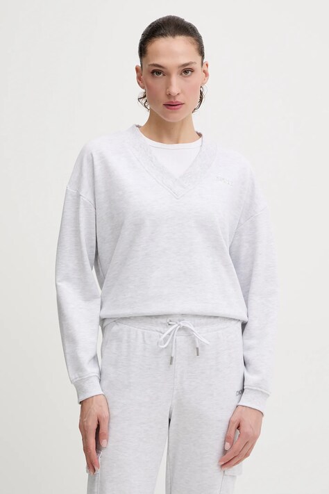 Dkny bluza damska kolor szary z nadrukiem DP6T1644