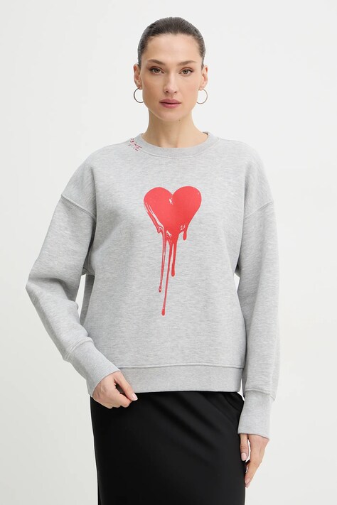 ZADIG&VOLTAIRE bluza damska kolor szary z nadrukiem JWSS00576