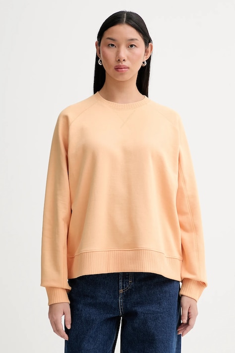 Marc O'Polo bluza bawełniana damska kolor pomarańczowy gładka 5000007895