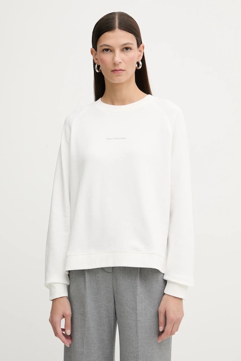 Marc O'Polo hanorac de bumbac culoarea alb, uni, 5000009291