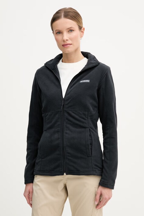 Columbia bluza outdoorowa Basin Trail damska kolor czarny z aplikacją 1938041