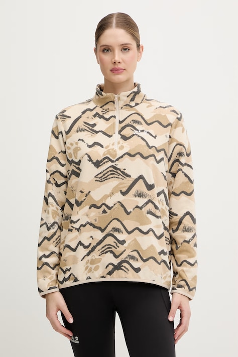 Jack Wolfskin bluza sportowa damska Paw Era 100 beżowa A65983