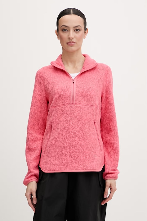 Jack Wolfskin sportska dukserica za žene s flisom Lite Curl roza A65750