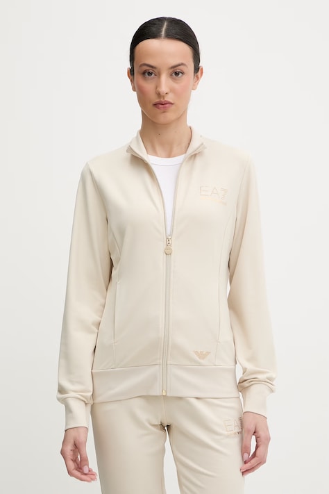EA7 Emporio Armani bluza damska kolor beżowy gładka TJ9RZ.8NTM43