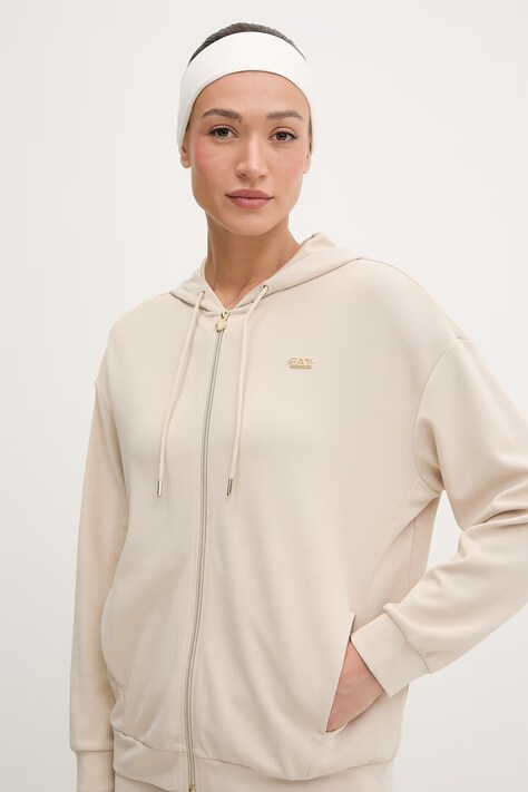 EA7 Emporio Armani кофта жіноча з модалу — SS26-BLD07O, бежевий — фото 4