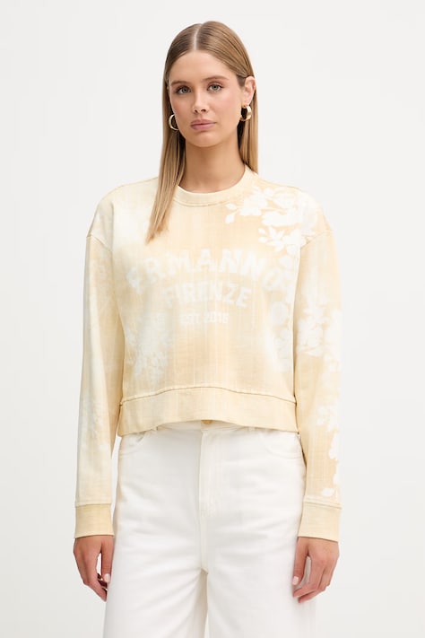 ERMANNO Firenze bluza damska bawełniana beżowa D48EM016EB2