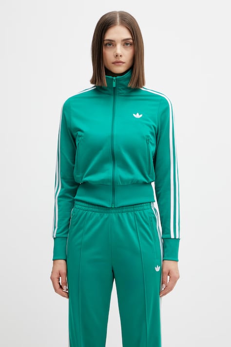 adidas Originals μπλούζα με κουμπιά Γυναικεία πράσινη KD1333