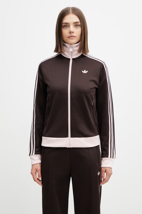 adidas Originals zip-up sweatshirt Women's brown KD3742
