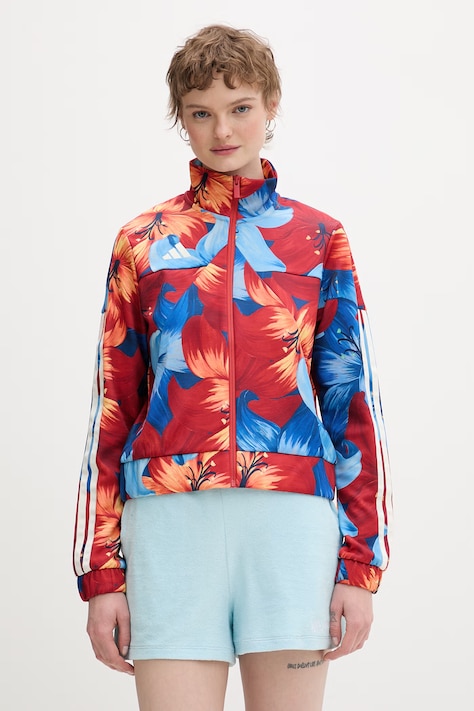 Adidas dámska mikina na zips x Farm Rio červená KD4635