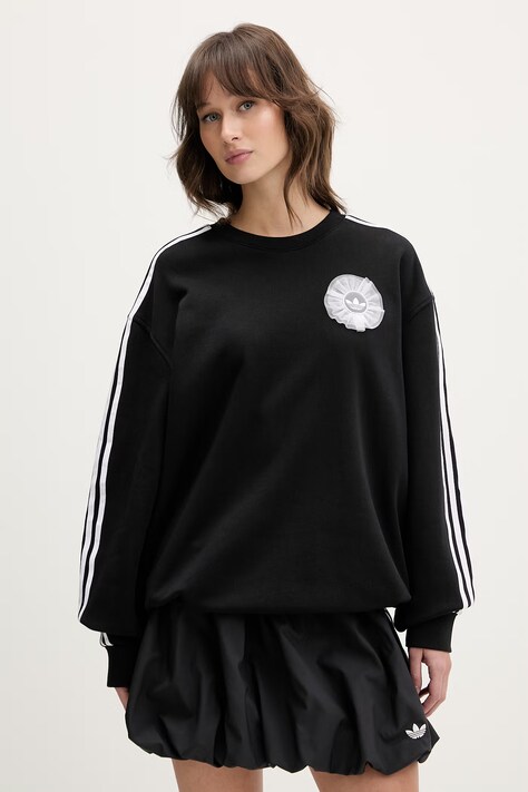 adidas Originals bluza bawełniana damska kolor czarny z aplikacją KS6470