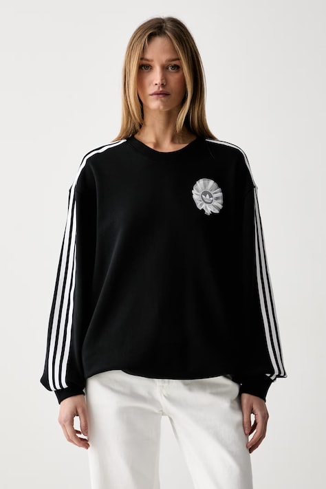 adidas Originals кофта для женщин из хлопка чёрная KS6470