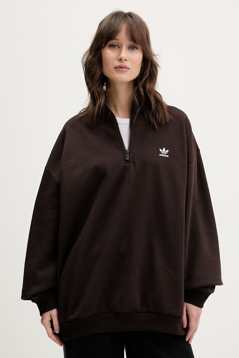 Μπλούζα adidas Originals χρώμα: καφέ, KT0795