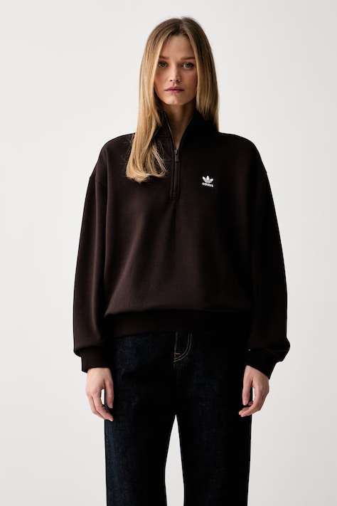 adidas Originals bluza damska z bawełną brązowa KT0795