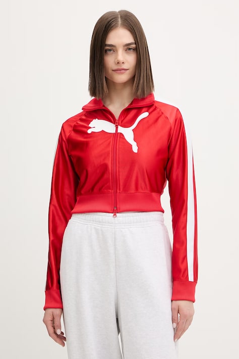 Puma bluza Future damska kolor czerwony z aplikacją 634592