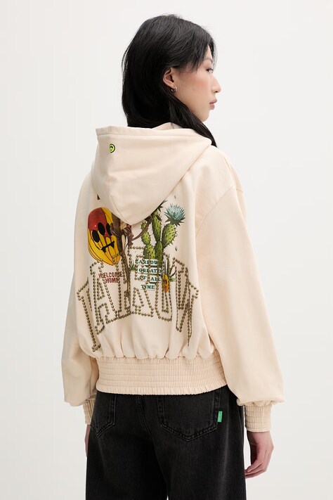 Barrow bluza rozpinana damska bawełniana beżowa S6BWWOZH120