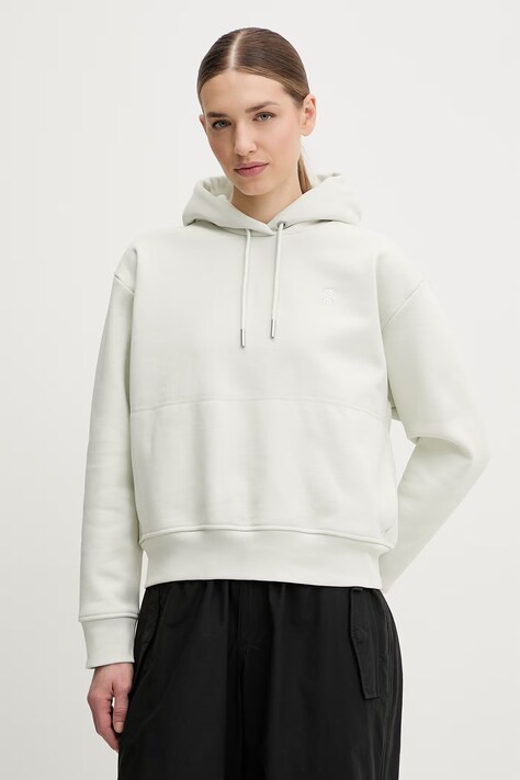 On bluza Club Collective damska kolor zielony z kapturem z nadrukiem 1WG11824424