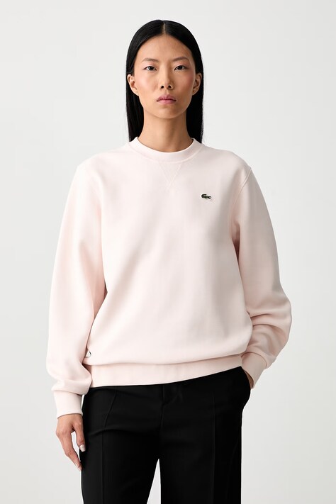 Lacoste mikina dámská s bavlnou růžová SF5245