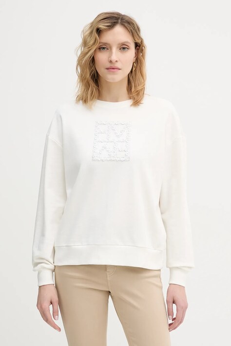 Marella bluza Emme by Marella damska kolor beżowy z aplikacją 2615921011200