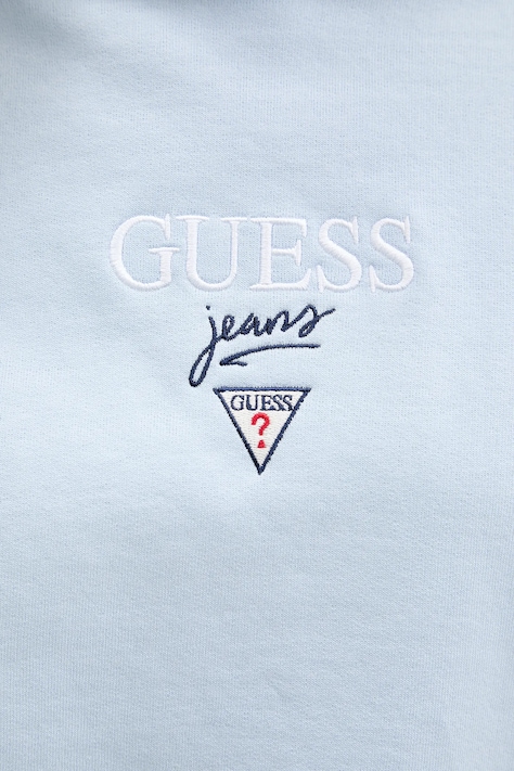 Guess Jeans кофта з капюшоном жіноча бавовняна — SS26-BLD0C2, блакитний — фото 5