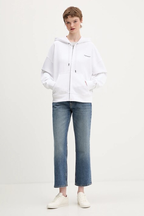 Guess Jeans кофта на застібці жіноча бавовняна — SS26-BLD0CB, білий — фото 2