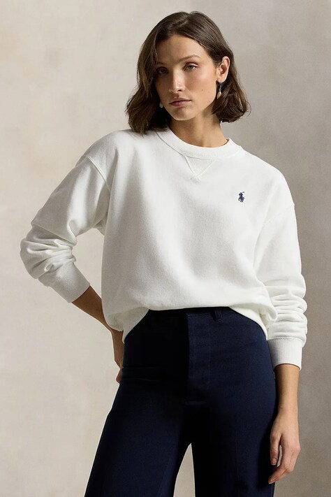 Polo Ralph Lauren sweatshirt ISLAND FLC white color smooth 211971690002