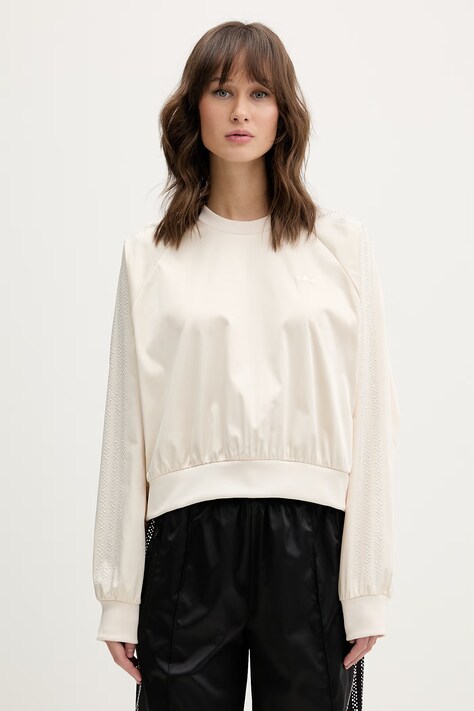 Pulover adidas Originals Pearl ženski, bež barva, KE3353