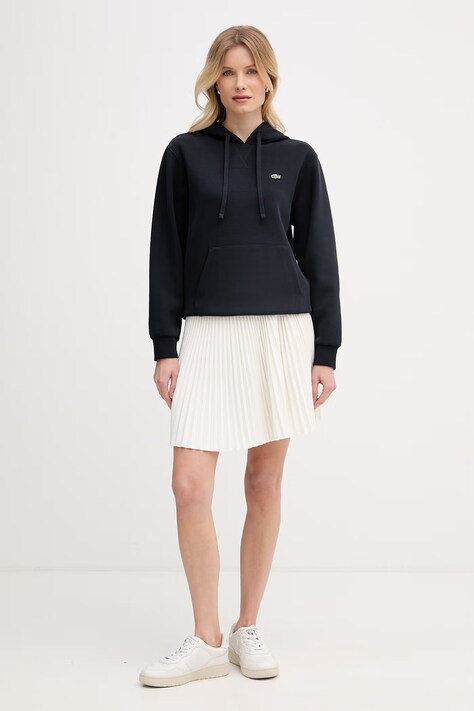 Lacoste кофта з капюшоном жіноча з бавовною — SS26-BLD0DE, темно-синій — фото 2