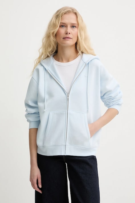Mikina Levi's EVERYDAY ZIP HOODIE modrá farba, s kapucňou, jednofarebná, A5945-0040
