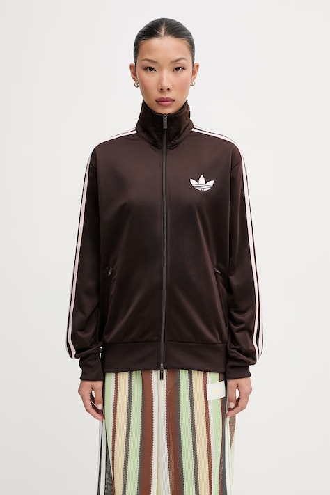 adidas Originals dukserica na zakopčavanje za žene smeđa KD1331