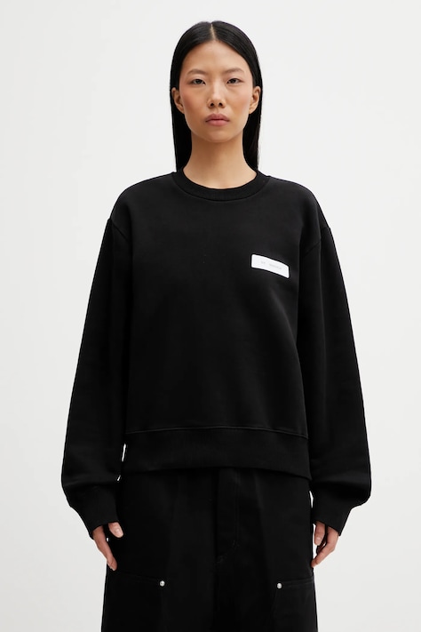 MM6 Maison Margiela bluza bawełniana damska kolor czarny gładka S52GU0256.M25025.900