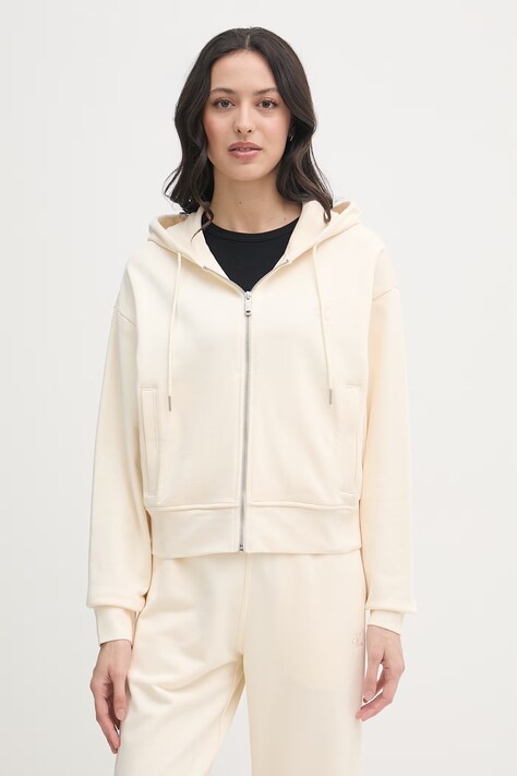 Calvin Klein Jeans mikina dámska bavlnená béžová LV047F208G