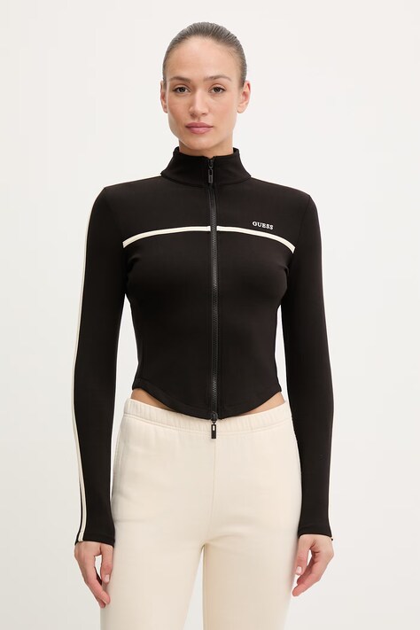 Guess bluza rozpinana damska JASMINE czarna V6GQ04 K2911