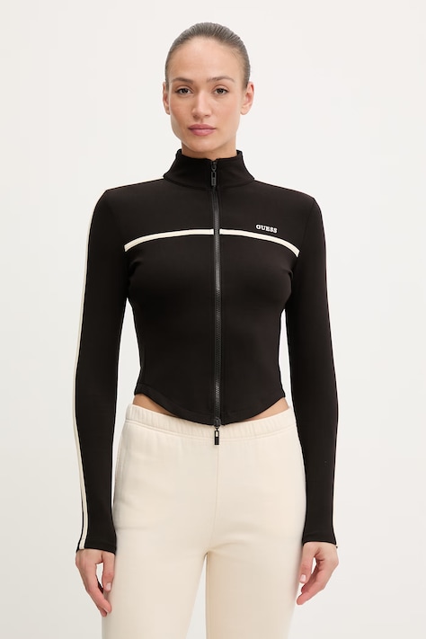 Guess bluza rozpinana damska JASMINE czarna V6GQ04 K2911