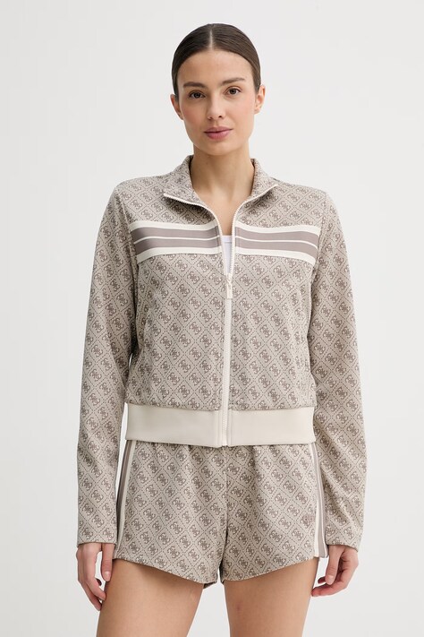 Guess кофта на замке для женщин бежевая V6GQ06 K2957