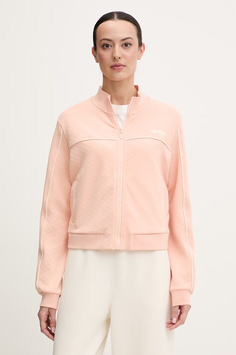 Guess bluza CLARA damska kolor pomarańczowy z aplikacją V6GQ09 K3001