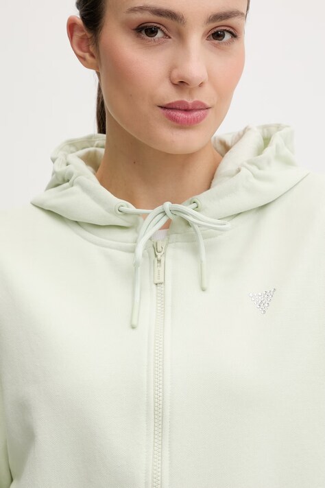 Guess жіноча кофта на застібці SILVY — SS26-BLD0GO, зелений — фото 4