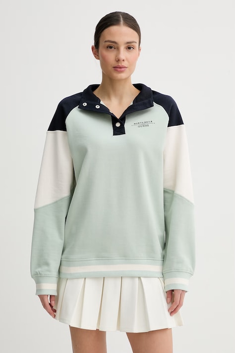 Guess bluza damska X NORTH SAILS zielona W6GQ12 K3481