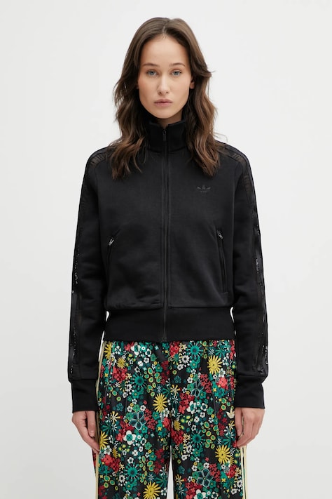 adidas Originals bluza FIREBIRD LACETT damska kolor czarny gładka KC8149