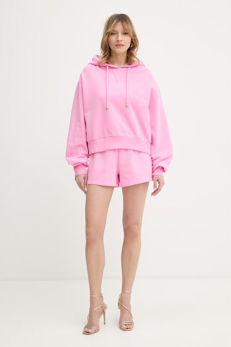 Бавовняна кофта Just Cavalli — SS26-BLD0HI, рожевий — фото 2
