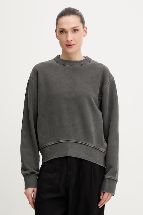 G-Star bluza bawełniana Washed relaxed r damska kolor szary gładka D28752-D969