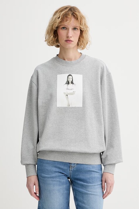 Calvin Klein bluza damska bawełniana szara LV040502WF