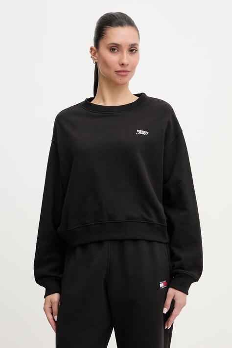 Tommy Jeans bluza damska bawełniana czarna DW0DW22996