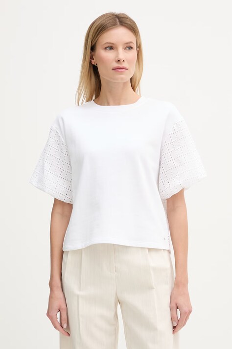 Dkny t-shirt bawełniany damski kolor biały DJ6T1731