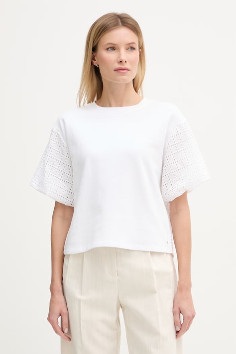 Dkny t-shirt bawełniany damski kolor biały DJ6T1731