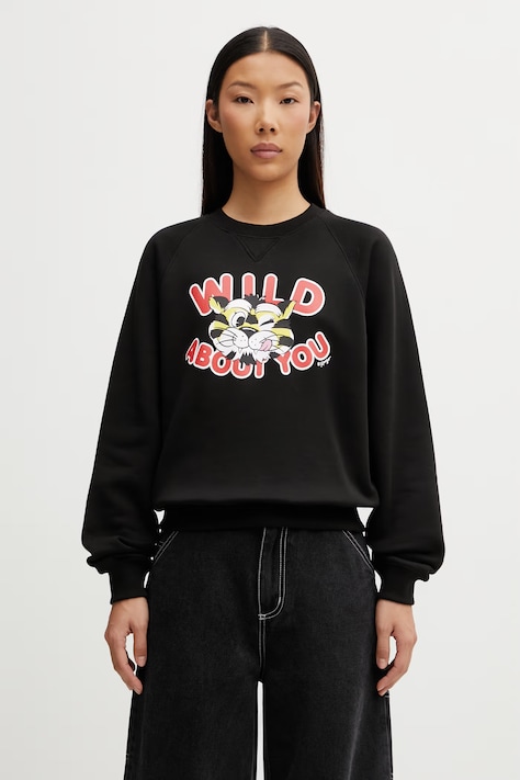 Kenzo Sweat bluza bawełniana damska czarna FG52SW2124MJ