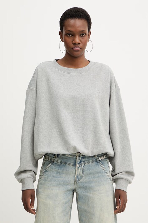 Bavlněná mikina Miss Sixty dámská, šedá barva, melanžová, 6M1TJ05100