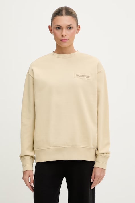 Napapijri bluza damska bawełniana CLARAO beżowa NP0A4I99N3D1
