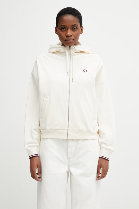 Fred Perry bluza rozpinana damska bawełniana beżowa G2164