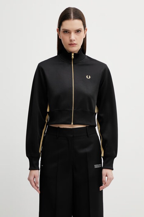 Fred Perry bluza damska kolor czarny z aplikacją J2125
