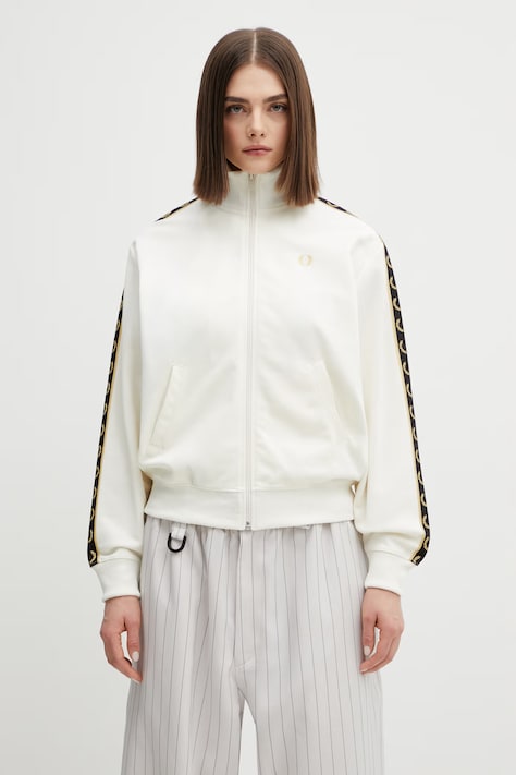 Fred Perry bluza damska kolor beżowy gładka J9100